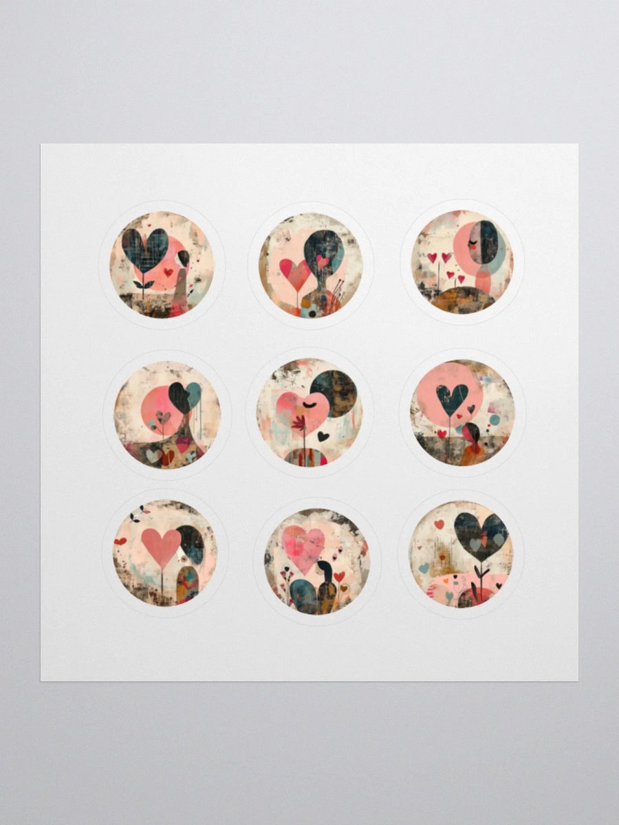 Abstract Heart Art Sticker Set product image (2)