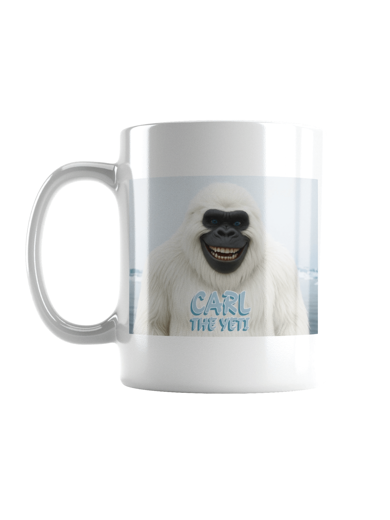 Carl the Yeti White Glossy Mug product image (3)