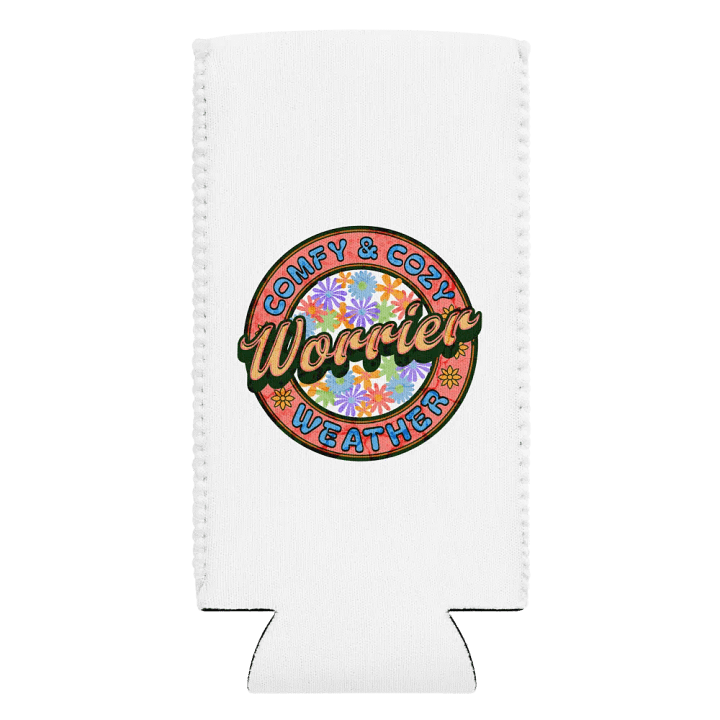 Worrier Comfy And Cozy Weather Retro Floral Coozie Can Cooler product image (2)