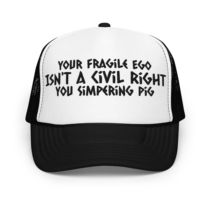 Hands Off DEIA, Your Fragile Ego (words only), Embroidered Trucker Hat product image (1)