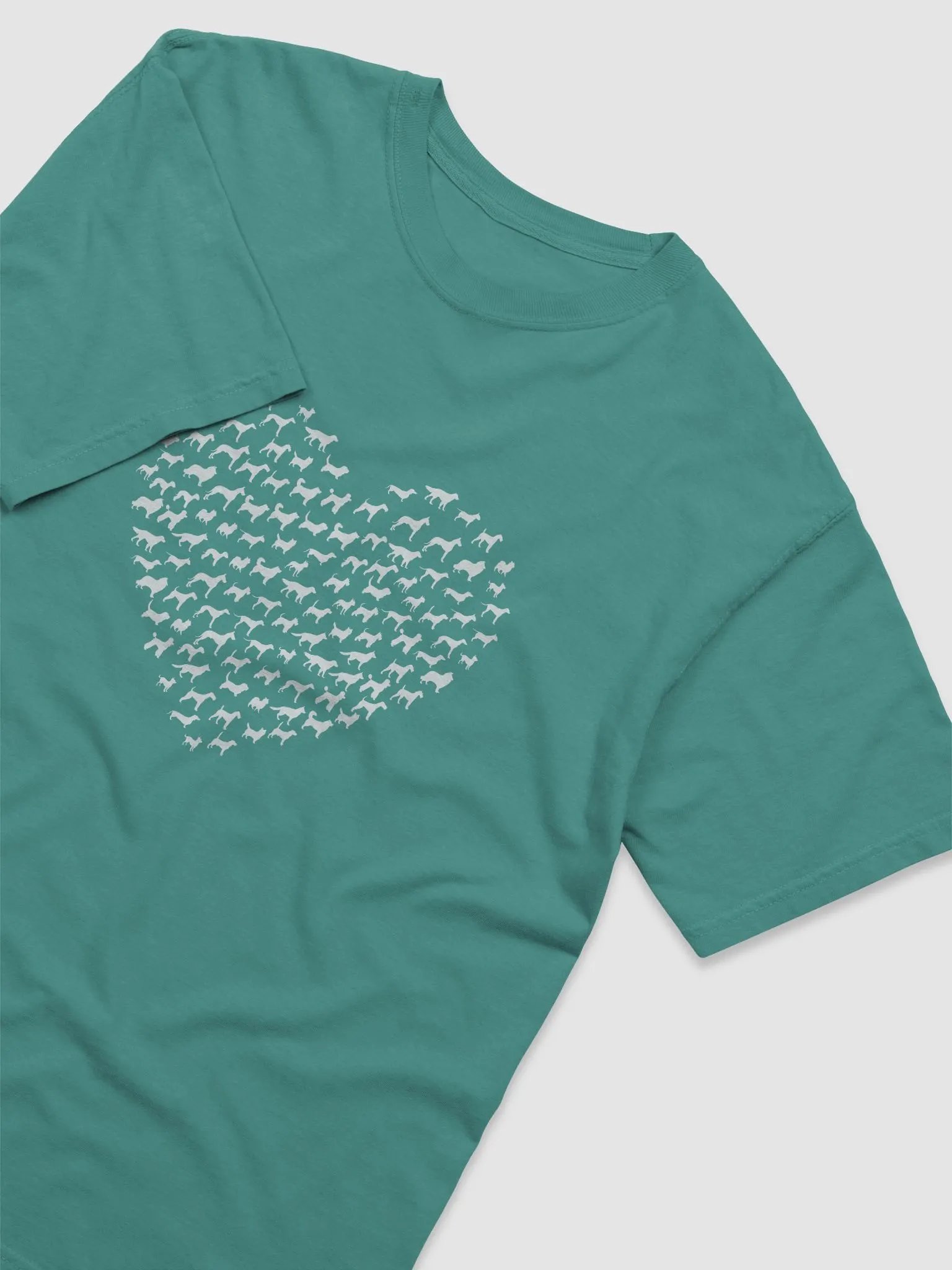 "heart made up of dogs" comfort colors tshirt product image (2)