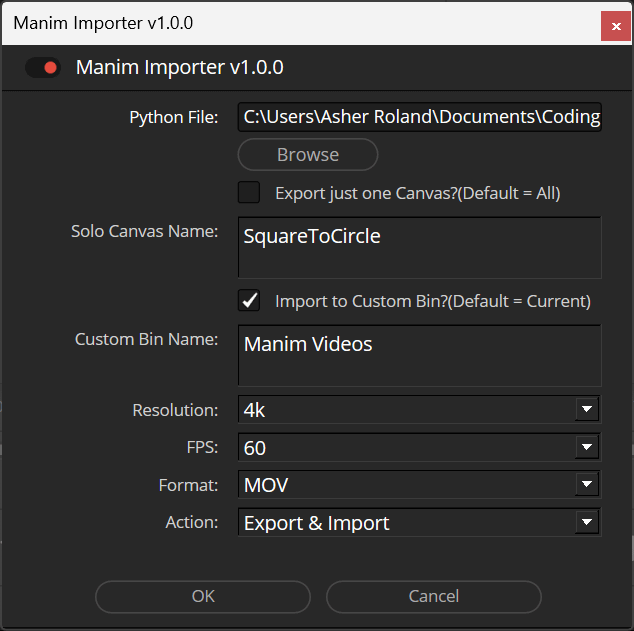 The Manim Video Exporter|Importer || Davinci Resolve 19+ Script (Studio AND Free) product image (2)