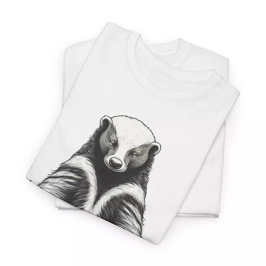 Honey Badger Doing Yoga Funny T-shirt - Novelty Meditation Men Women Graphic Tee product image (3)