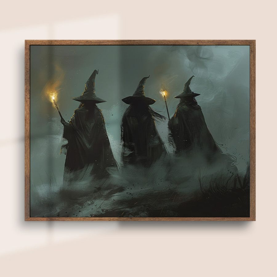 Three Witches in The Fog Dark Gloomy Art Print product image (27)