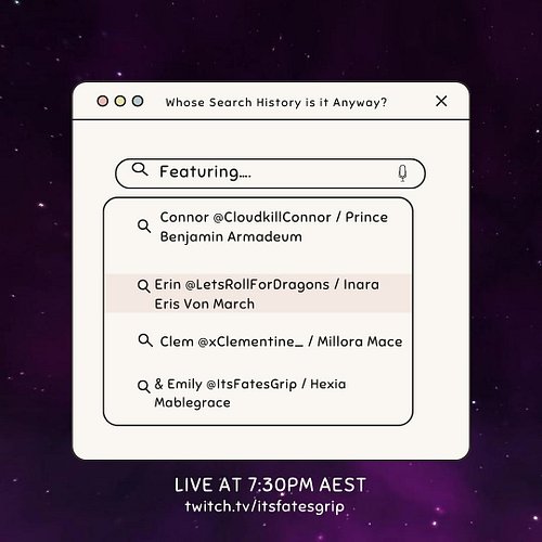 Did someone say #Castleton ? 
Get those red strings out… we’re going live tonight with 

‘Whose Search History Is it Anyway?’...