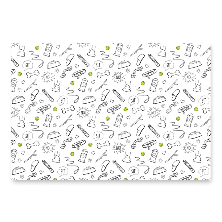 “Good Boy” Dog themed Wrapping Paper Trio (green theme) product image (2)