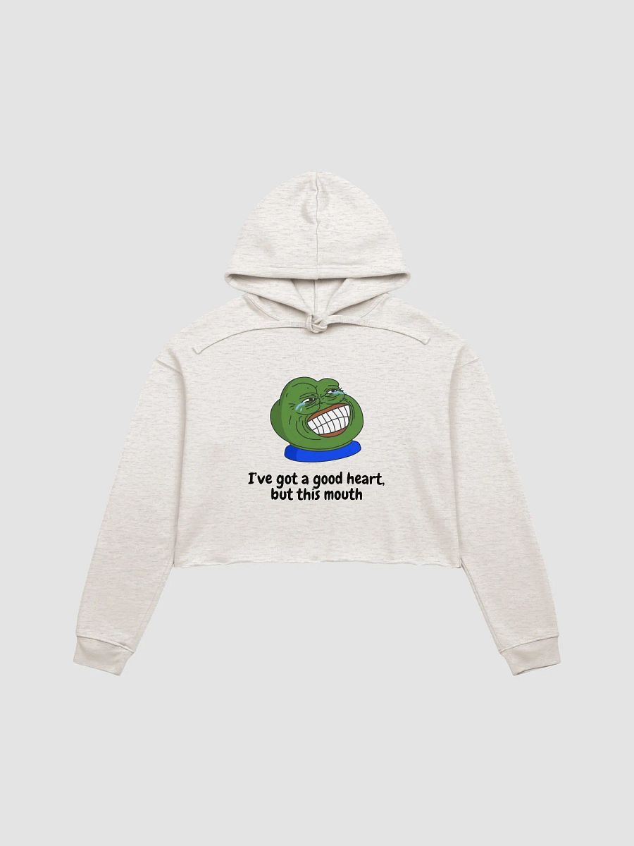 Meme Grinning Frog Crop Hoodie product image (13)