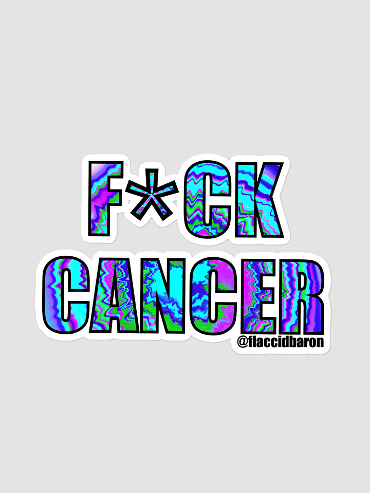 F*CK CANCER PSYCHADELIC STICKER product image (1)