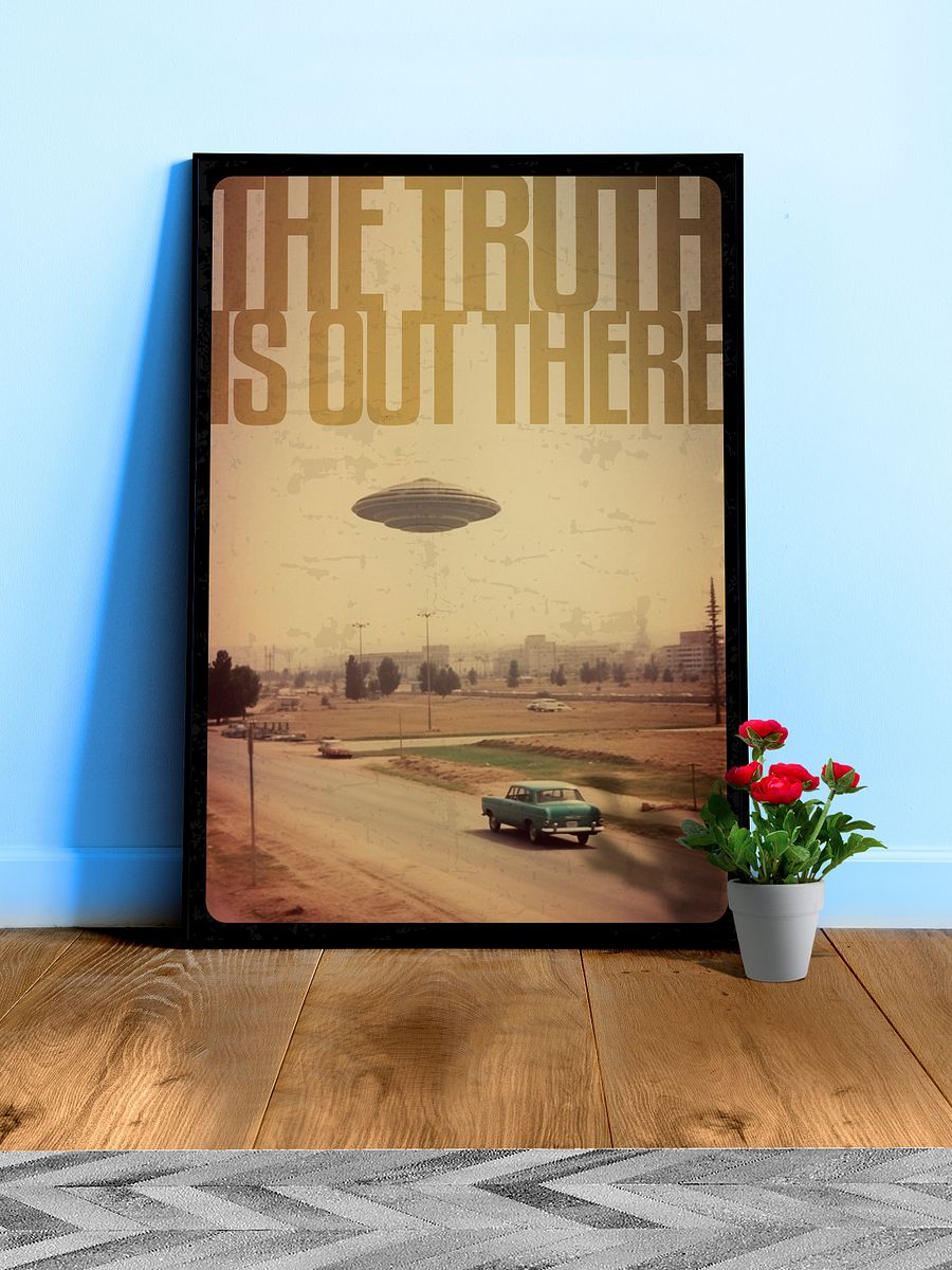 The Truth is Out There / The X-Files retro 60s poster — sci-fi poster, movie poster, space art print product image (3)