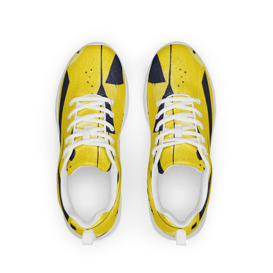 Yellow Abstract Men's Athletic Shoes #560 product image (8)