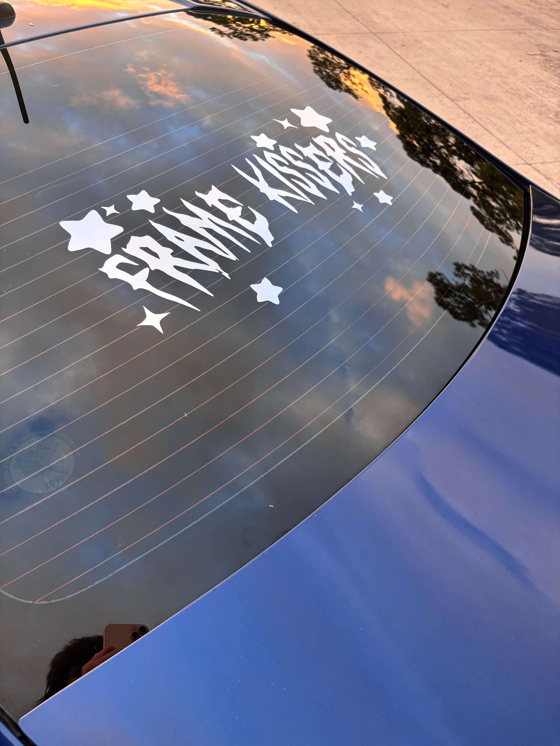 FRAME KISSERS BANNER CHROME STICKER product image (2)