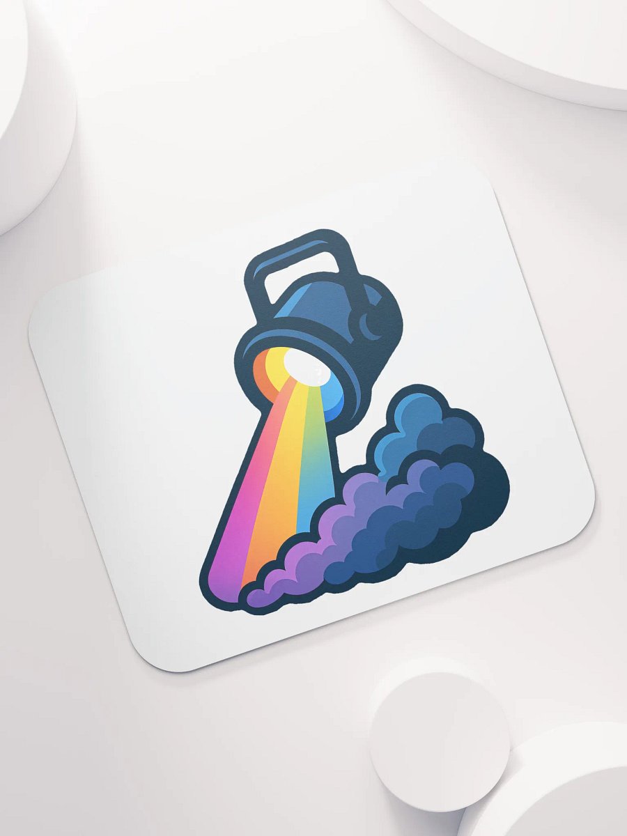 Theatrically Jerry: Muted Rainbow Fog Stage Light Mouse Pad product image (7)