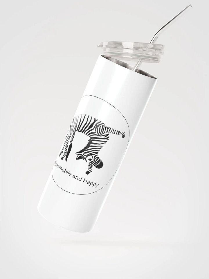 Stainless Steel Bendy Zebra Tumbler with Straw product image (2)