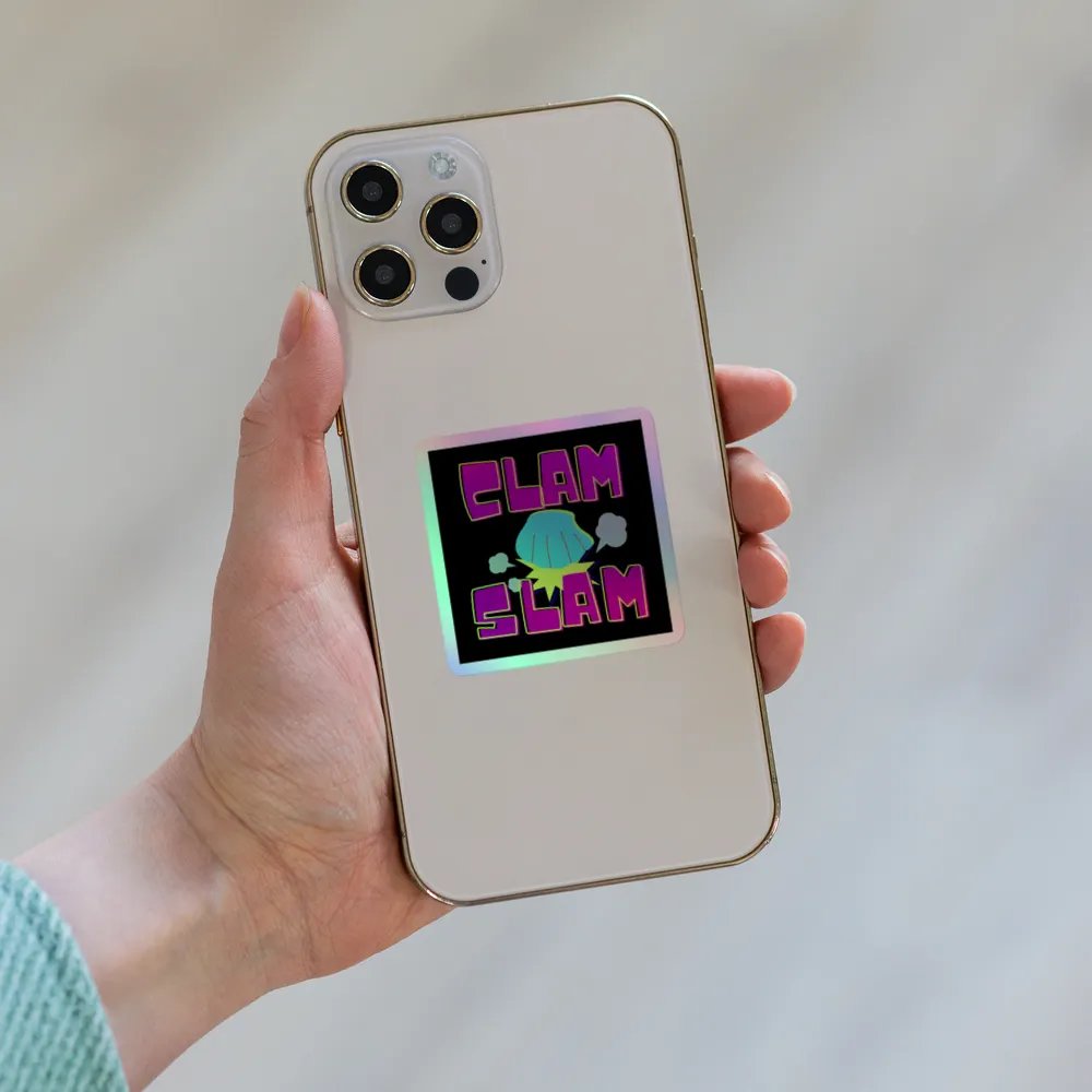 Clam Slam Sticker Holographic product image (6)