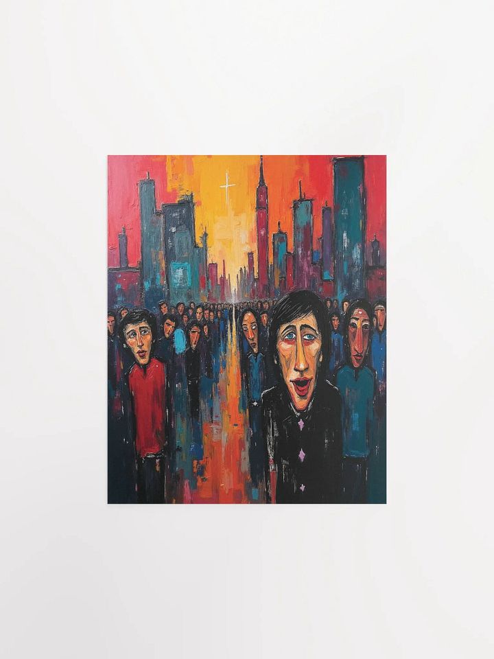 Vibrant Cityscape Crowd Poster product image (7)