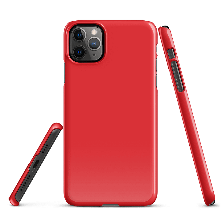 Tomato Red Solid Color iPhone® Glossy Snap Case product image (3)