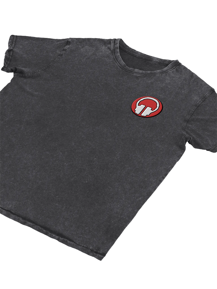 Headphones Embroidered Husky Denim T-Shirt product image (2)