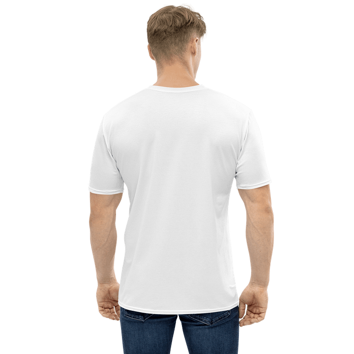 Man Crew Neck T-Shirt All-Over Print Learn-Earn Slogan Black product image (2)