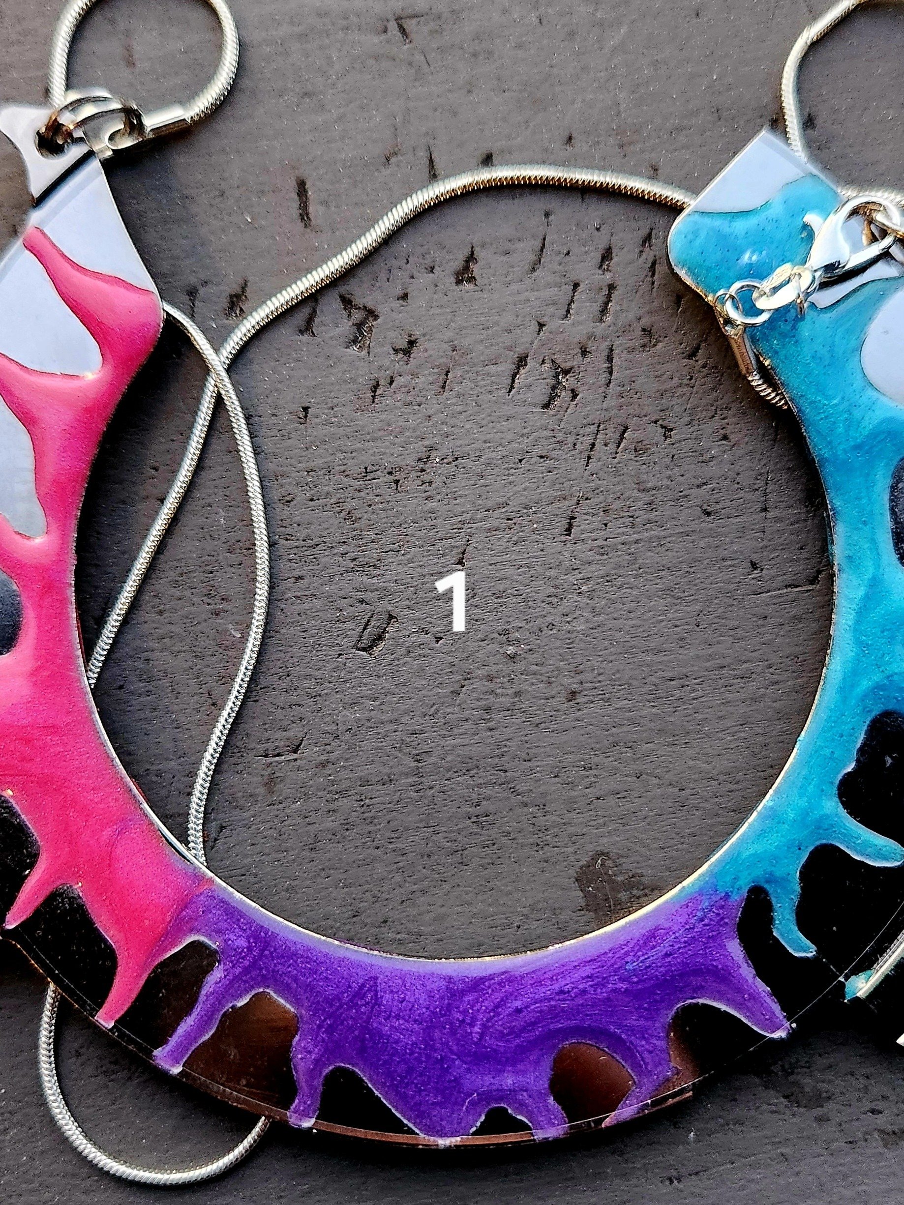 Paint Splatter Pride Flag Necklaces product image (1)