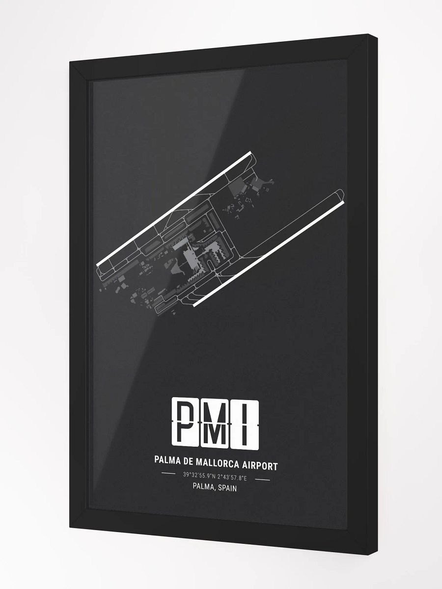 Framed Airport PMI Premium Map On Matt Paper product image (2)