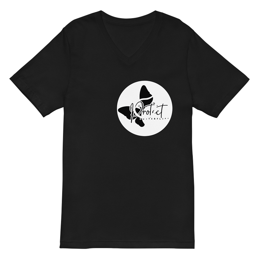 Black Butterfly V neck T shirt product image (3)
