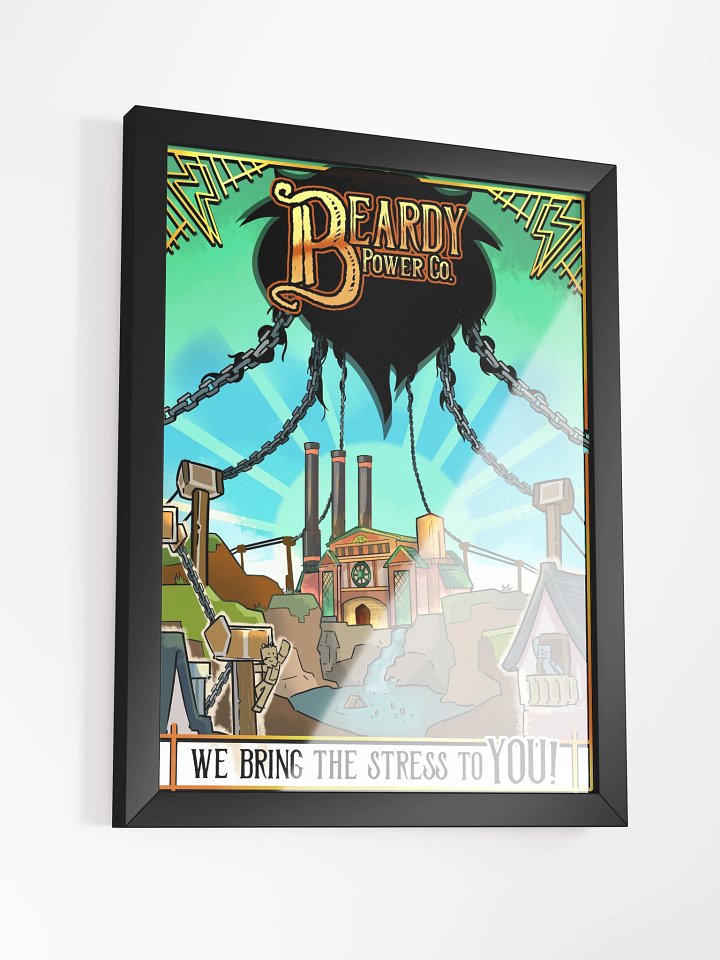 'We bring the stress to YOU' framed print (Blue) product image (1)