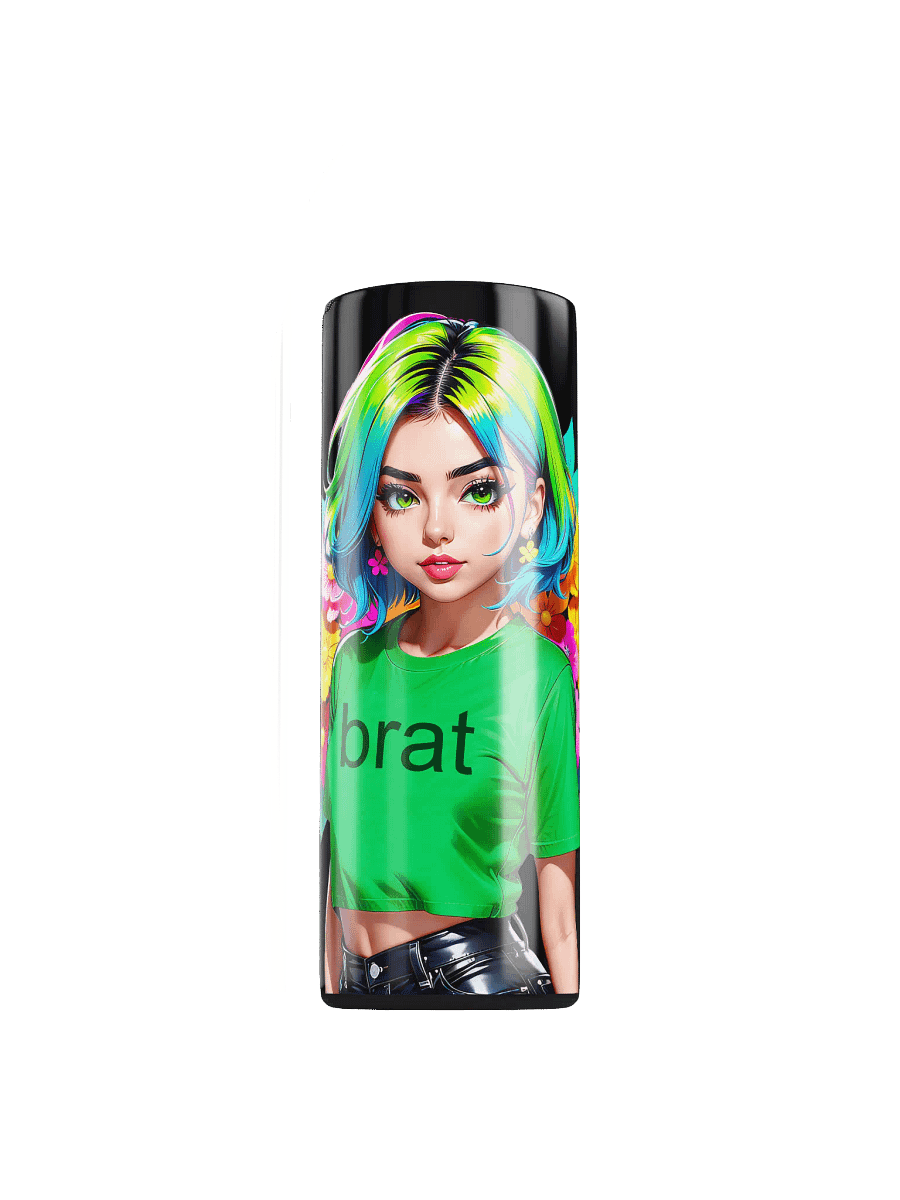Brat 20 oz Skinny Stainless Steel Tumbler - Black - Brat Life v1 product image (1)