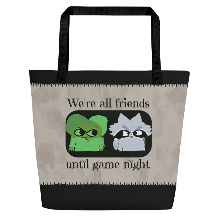 Root Shoulder Tote Bag for Board Gamers - 4 Base Factions We're All Friends Until Game Night - unofficial product image (2)