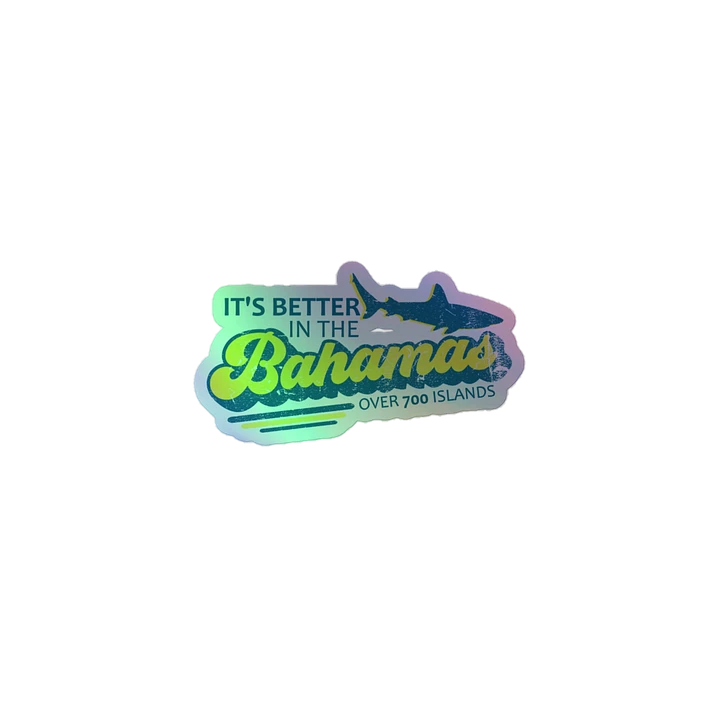 Bahamas Sticker Holographic : It's Better In The Bahamas : Shark product image (2)
