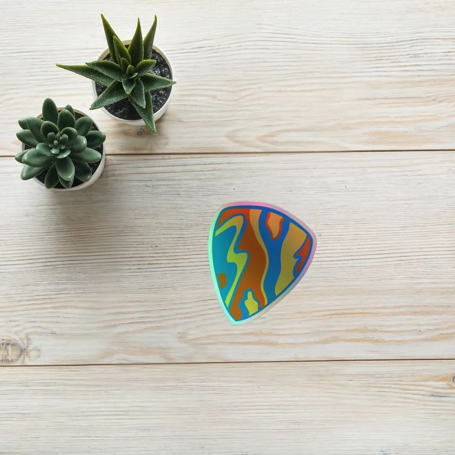 Marble Guitar Pick Holo Sticker product image (7)