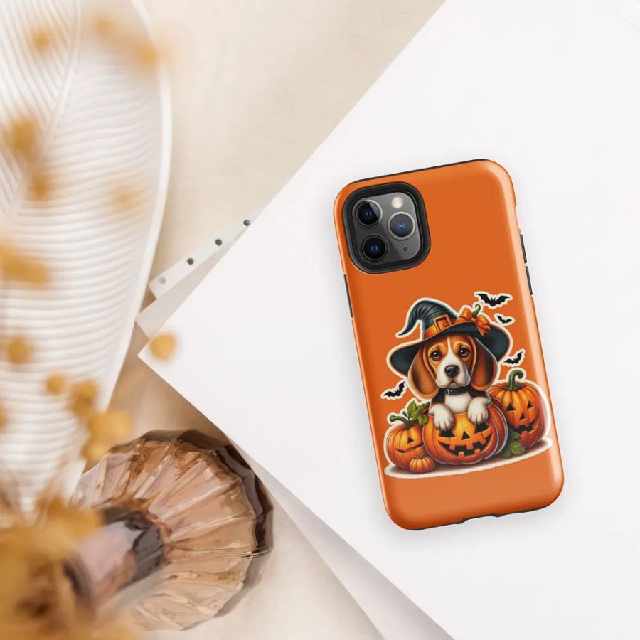 Halloween Pumpkin Beagle - iPhone Tough Case product image (30)