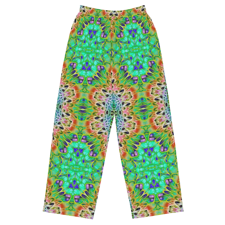 Green Orange Kaleidoscope Wideleg Pants product image (2)