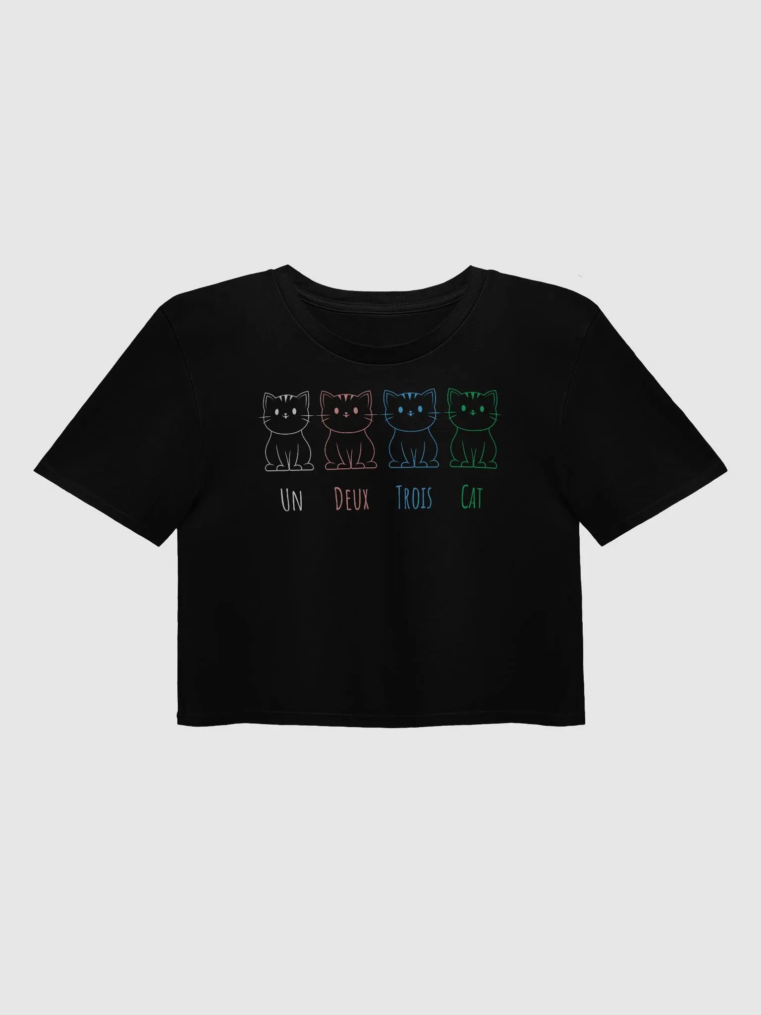 Pixel Purrfection counting in French Crop Top product image (1)