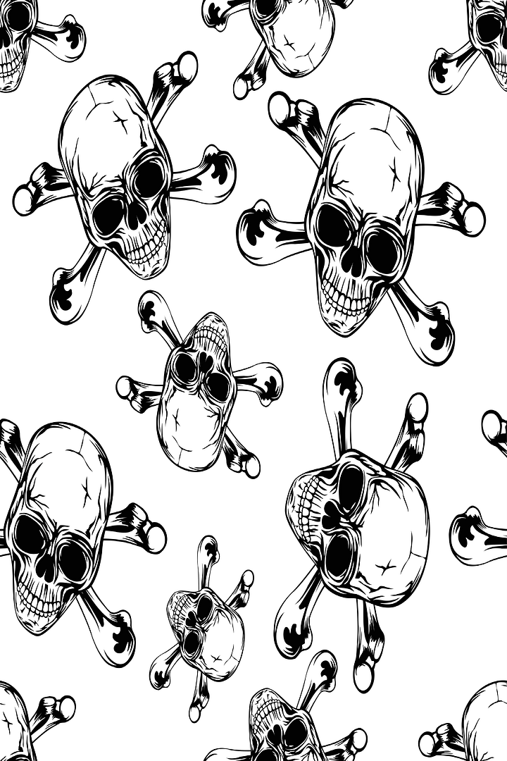 Skull & Bones - Small - Digital Wallpaper - Set of 3 product image (2)