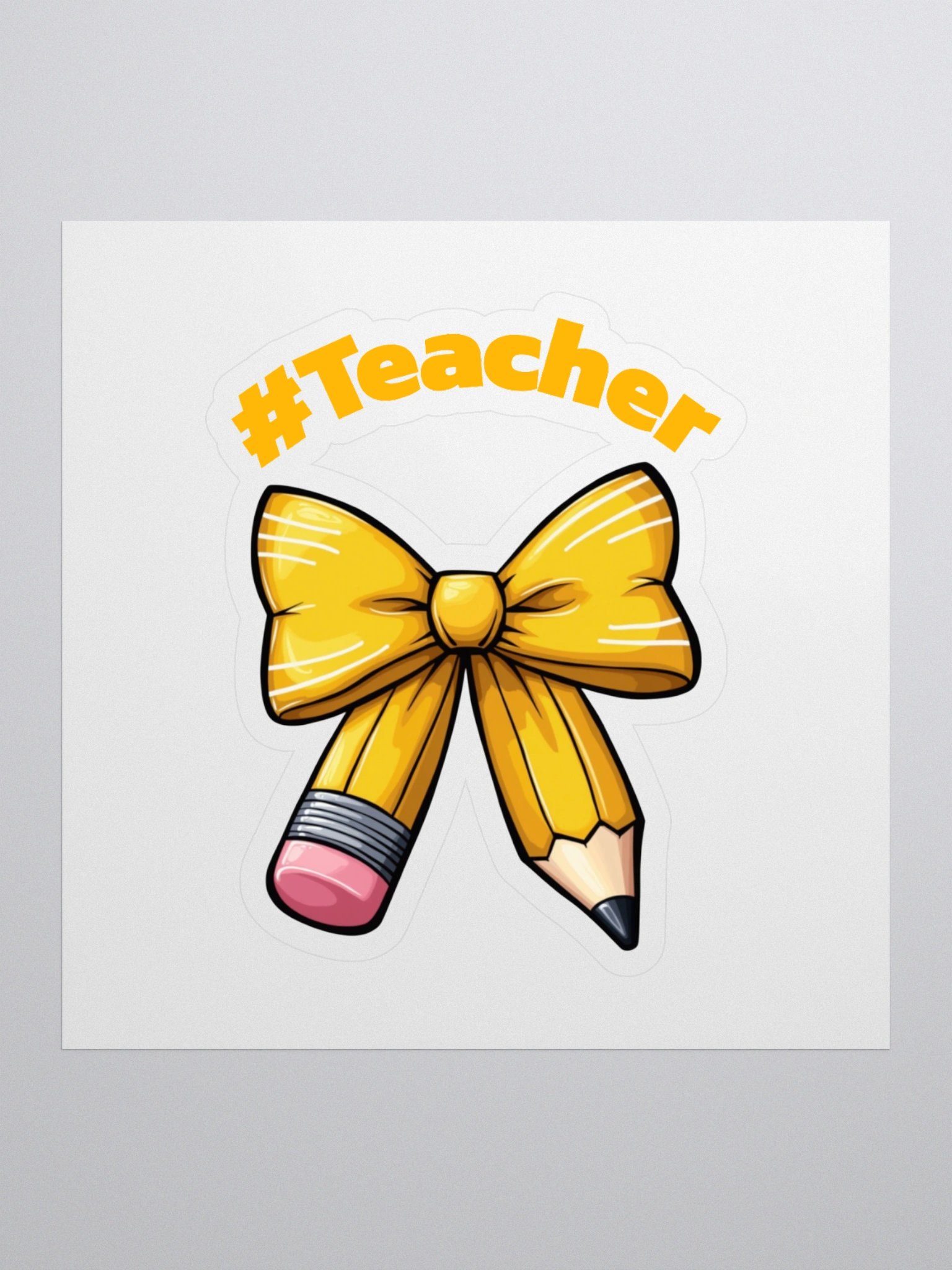 Teacher's Pencil Bow Stickers product image (1)