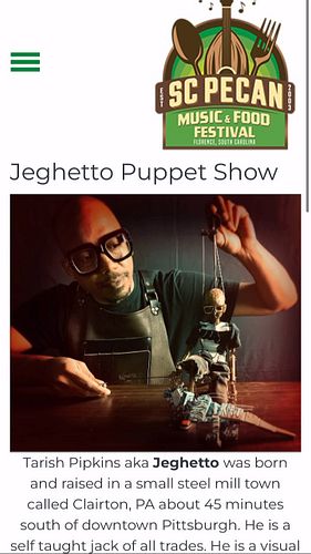 I’ll be at the #pecanfestival2024 in Florence,SC on February 2 for 3 shows! #puppetry #puppets #puppetshow #jeghettosworkshop...