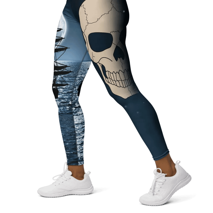 Pirate ship at night yoga leggings product image (3)
