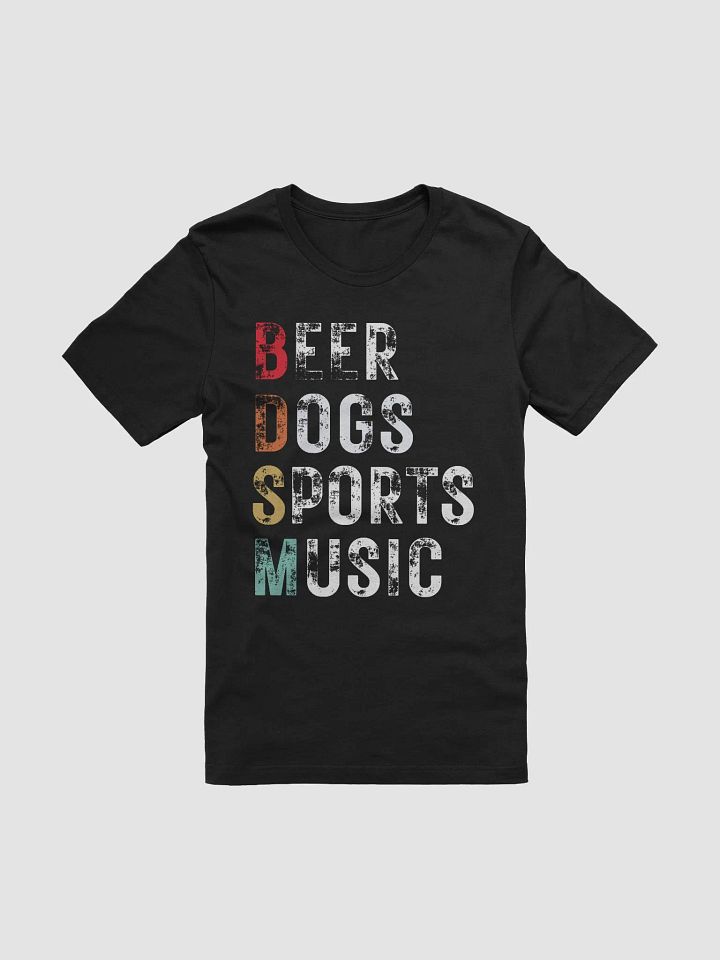 Beer Dogs Sports Music T-Shirt – Funny Gift for Men & Women product image (1)