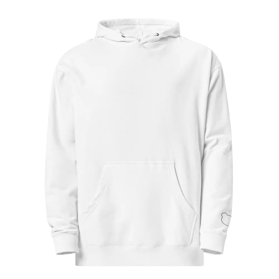 Outline Teddy Bear Embroidered Sleeve Hoodie product image (3)