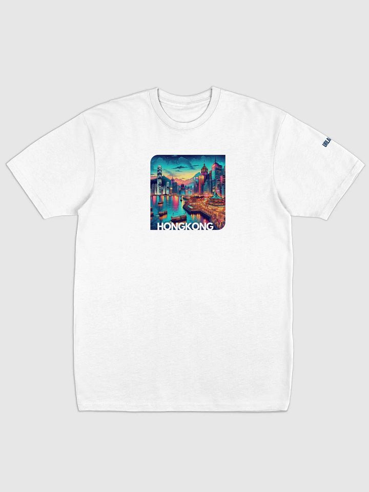 Cotton Heritage Men's Premium Heavyweight Tee | AI design hongkong city product image (2)
