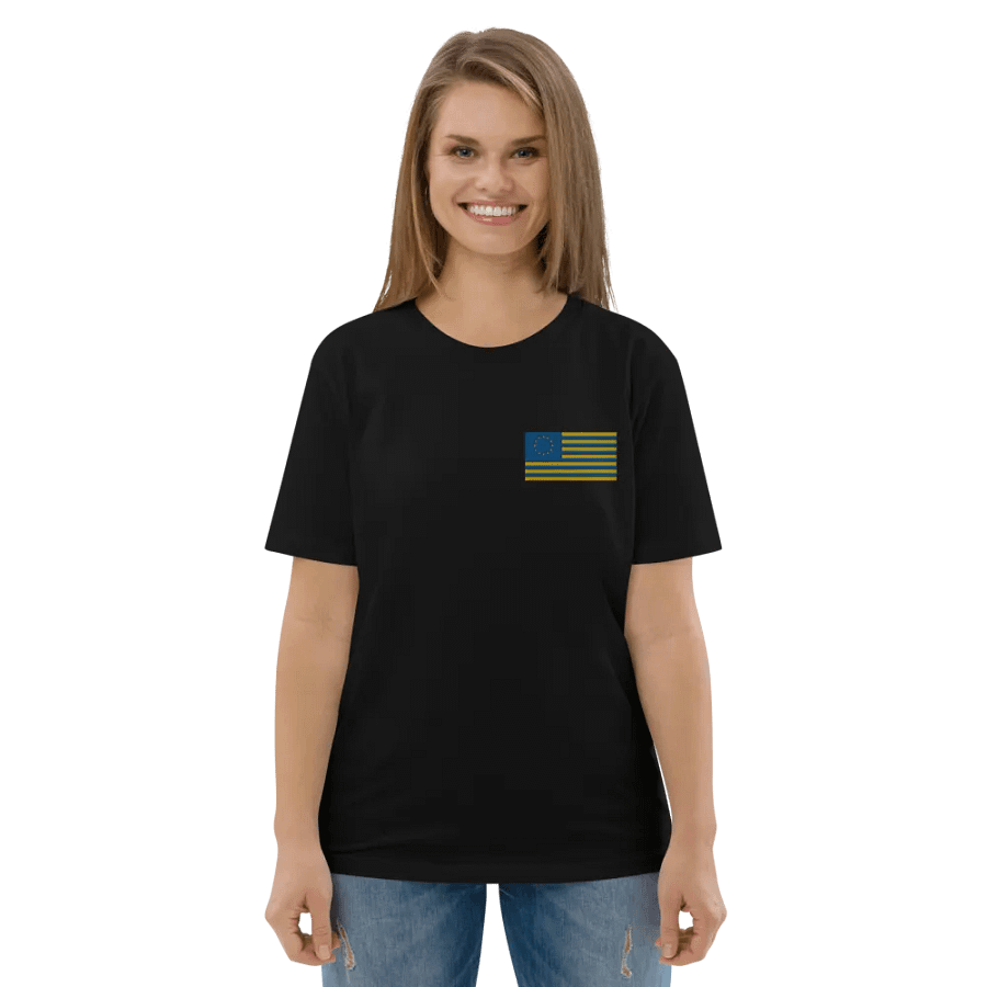 united states of europe embroidered t-shirt - 100% organic cotton product image (10)