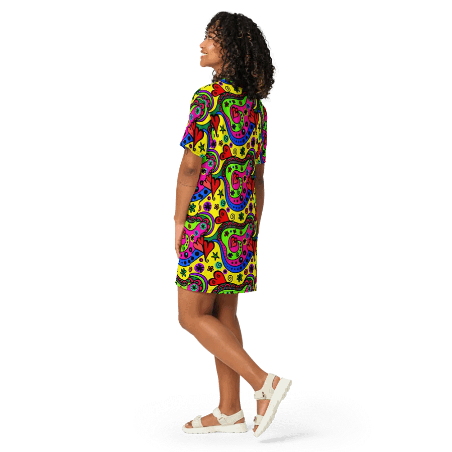 Vibrant Swirls T-Shirt Dress product image (4)