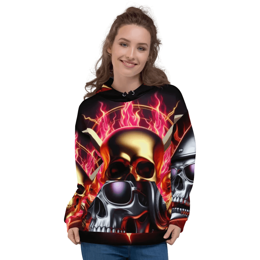 Reign of Fire - Unisex Skull Hoodie #39 product image (3)