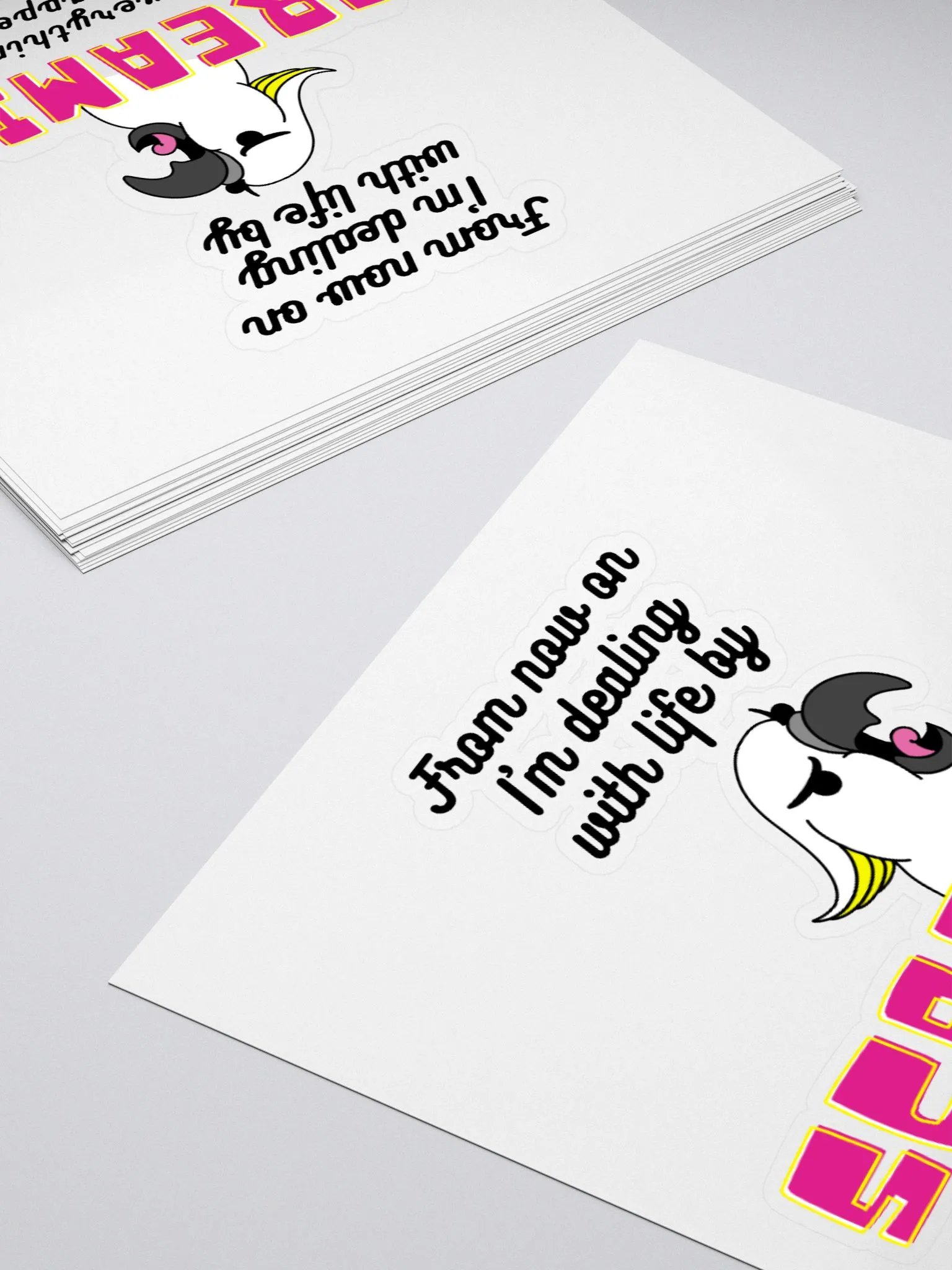 Screaming Cockatoo Sticker With Text product image (4)