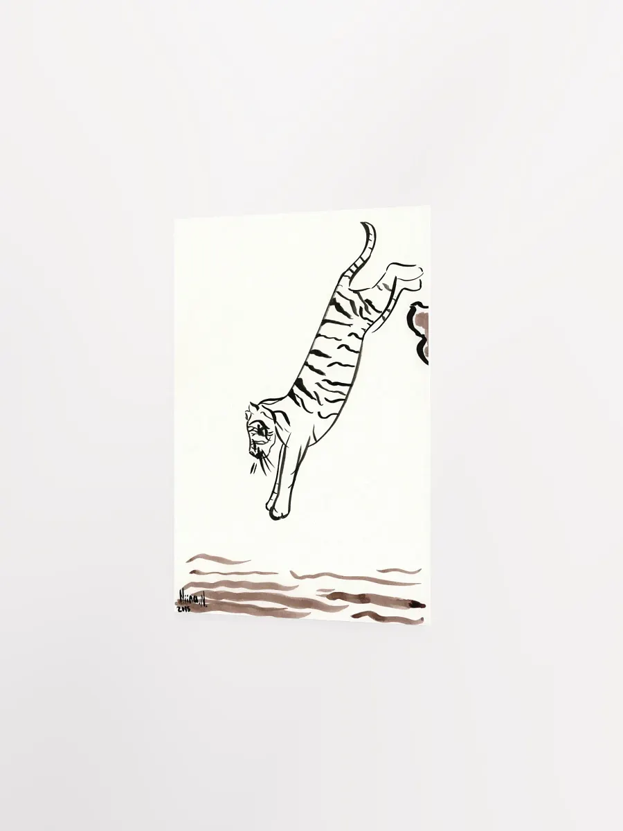 Jumping Tiger Art Print product image (4)