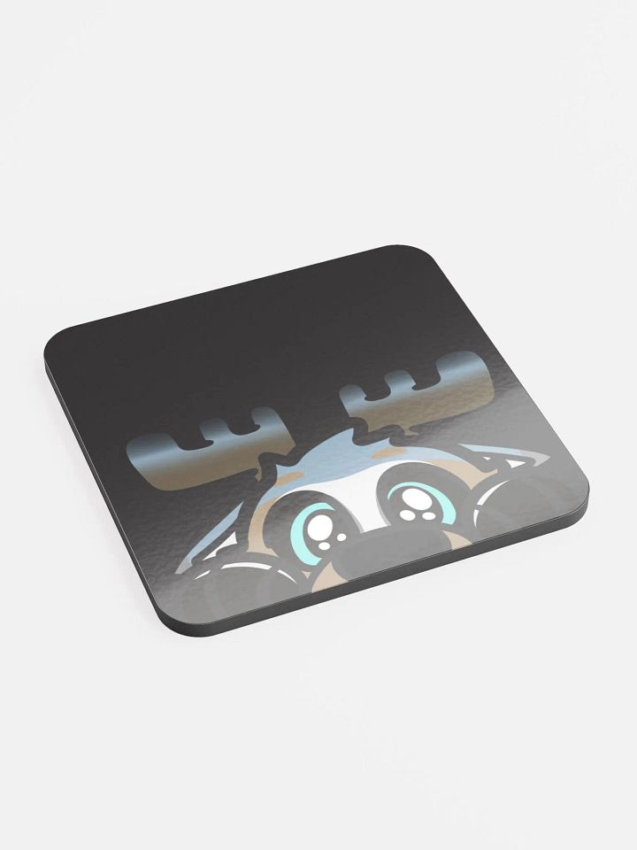 Grey Lurky Gloss-Coated Cork Coaster product image (2)
