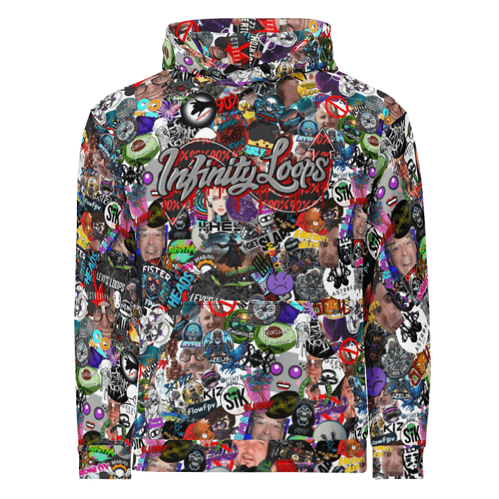 90%er Sticker Bomb Hoodie product image (1)