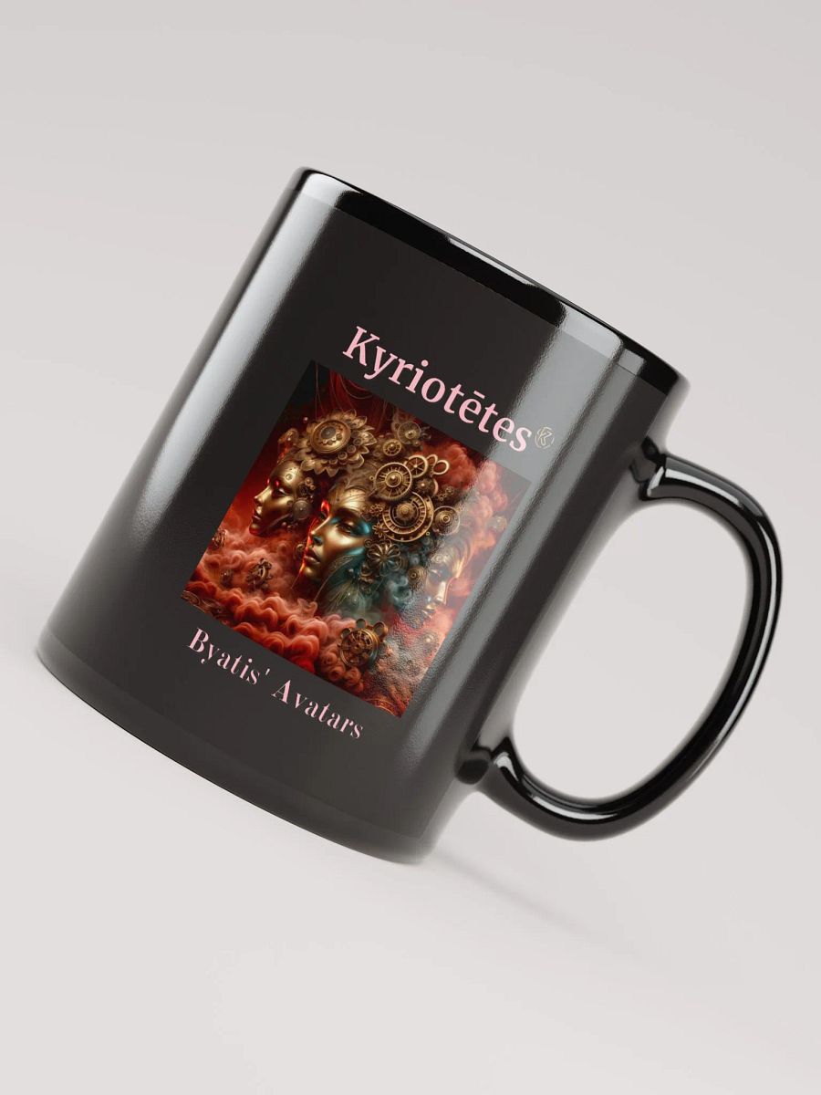 Supernal Kyriotētes | Black Glossy Mug product image (4)
