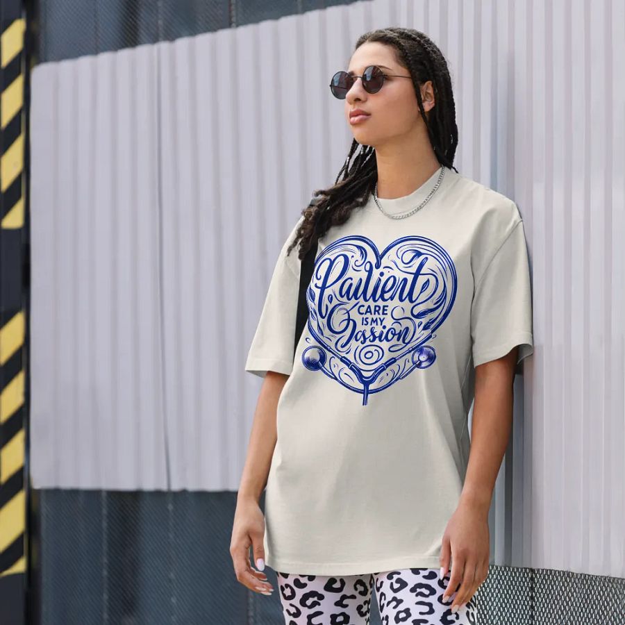 Passionate Patient Care Heart Print T-Shirt product image (36)