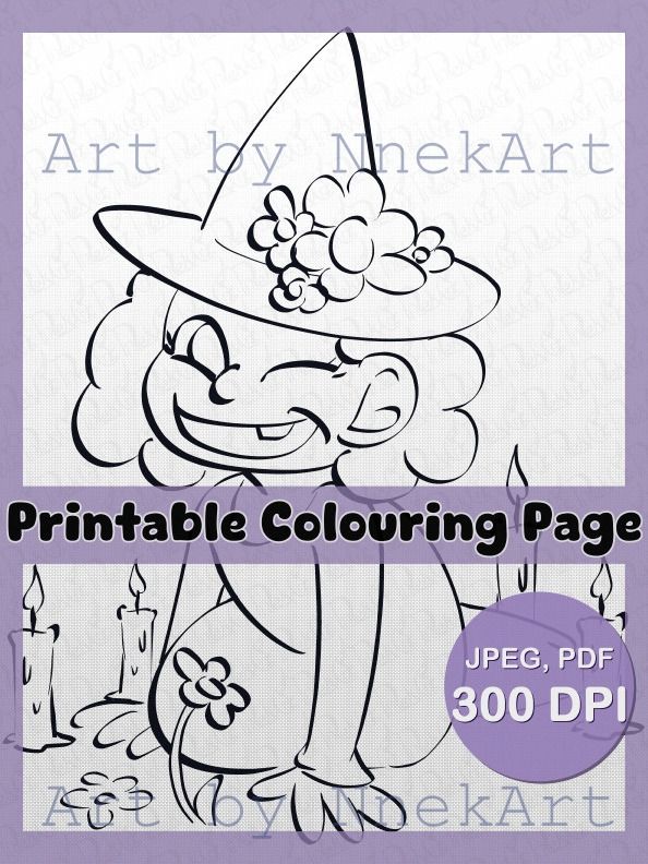 Witchyween Colouring Page